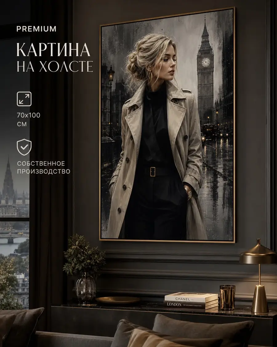 Лондонский премиум-портрет — картина на холсте